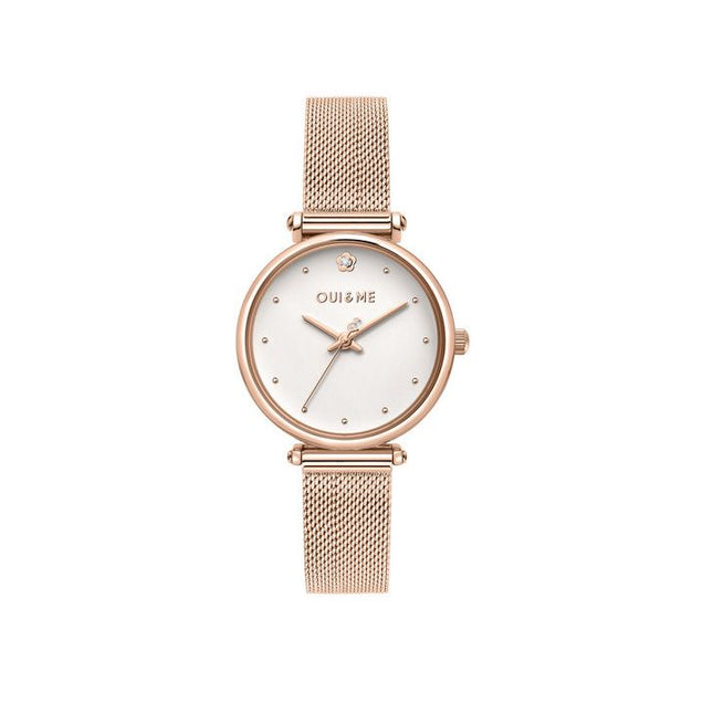 Oui & Me Etoile Rose Gold Stainless Steel White Dial Quartz ME010297 Women's Watch