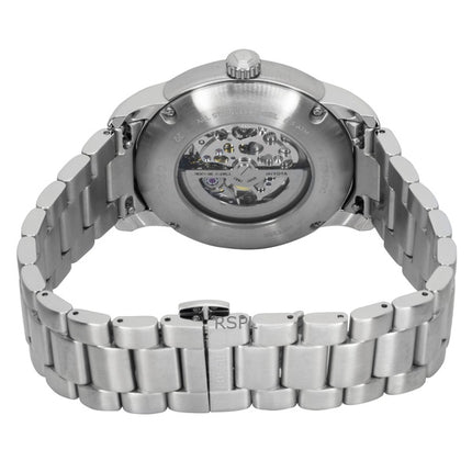 Fossil Heritage Stainless Steel Green Skeleton Dial Automatic ME3262 Men's Watch