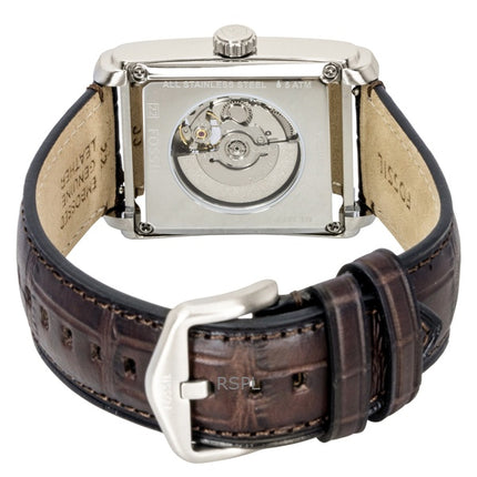 Fossil Carraway Croco Leather Strap Open Heart Blue Dial Automatic ME3273 Men's Watch