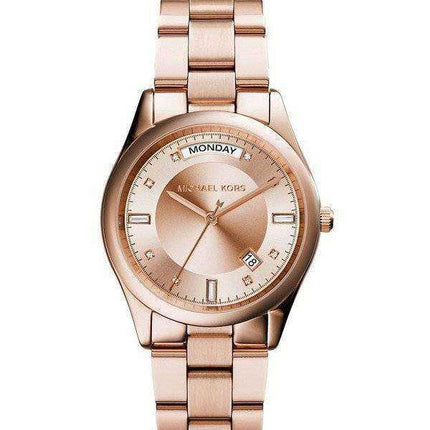 Michael Kors Colette Crystals Rose Gold Dial MK6071 Womens Watch
