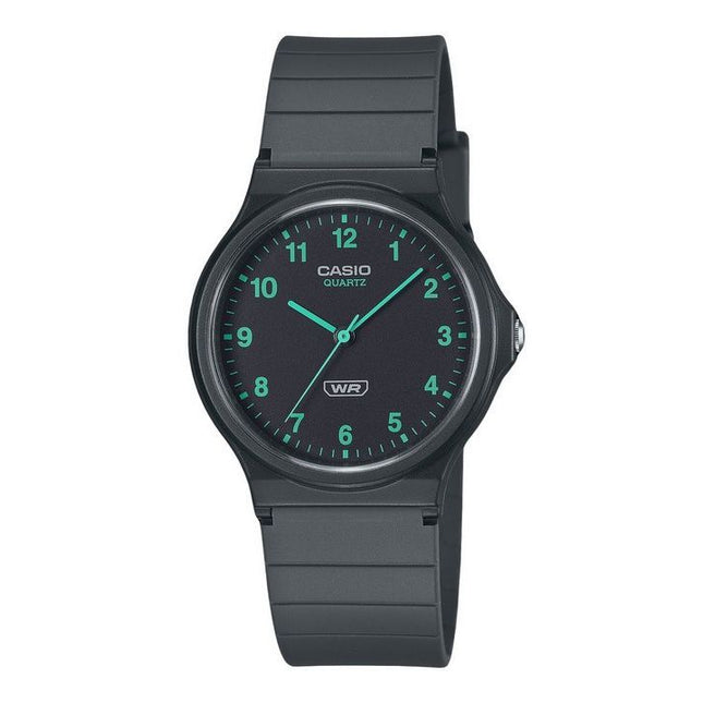 Casio POP Analog Bio Based Resin Strap Black Dial Quartz MQ-24B-8B Unisex Watch