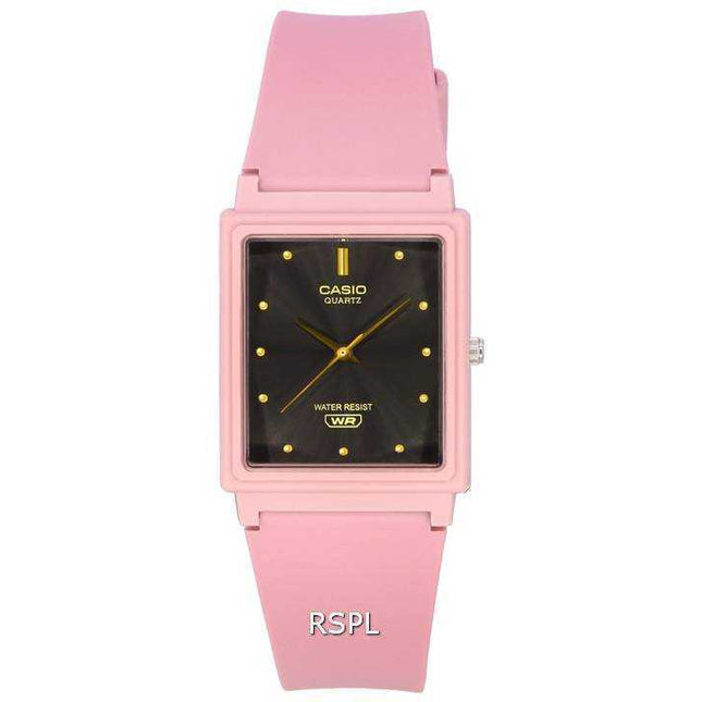 Casio Analog Pink Resin Strap Black Dial Quartz MQ-38UC-4A MQ38UC-4A Women's Watch