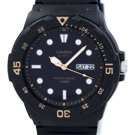 Casio Quartz Analog 100M Black Resin Strap MRW-200H-1EVDF MRW-200H-1EV Mens Watch