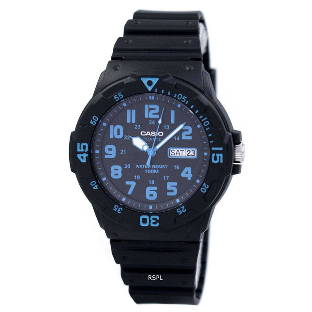 Casio Quartz 100M Analog Black Dial MRW-200H-2BVDF MRW-200H-2BV Mens Watch