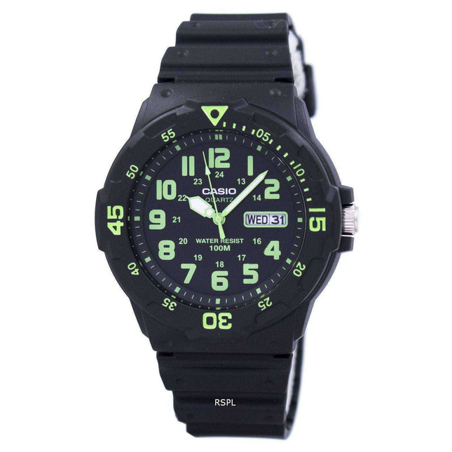 Casio Quartz Analog Black Dial MRW-200H-3BVDF MRW-200H-3BV Mens Watch