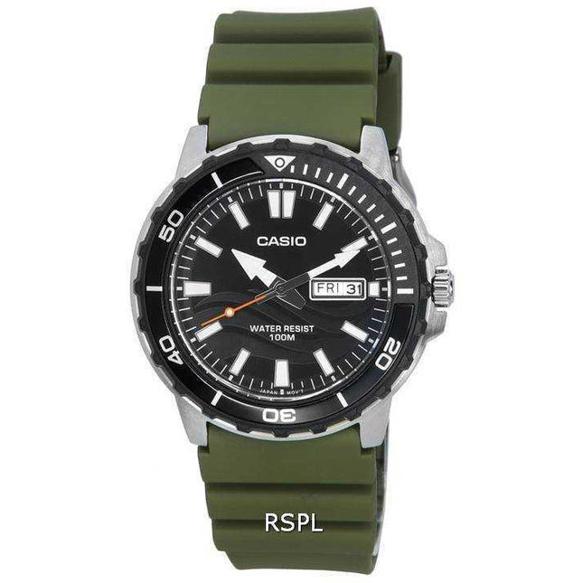 Casio Standard Analog Black Dial Quartz MTD-125-3A MTD125-3 100M Men's Watch