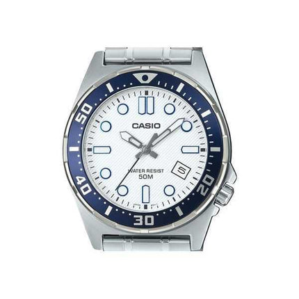 Casio Standard Analog Stainless Steel White Dial Quartz MTD-135D-7AV Men's Watch
