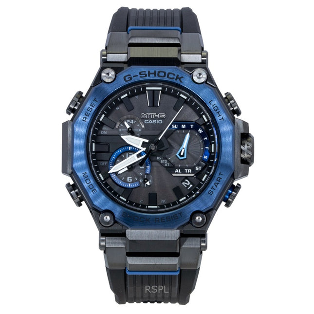 Casio G-Shock MT-G Analog Smartphone Link Resin Strap Black Dial Solar MTG-B2000B-1A2 200M Men's Watch