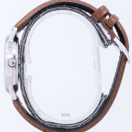 Casio Quartz Silver Dial Brown Leather MTP-1095E-7BDF MTP-1095E-7B Mens Watch