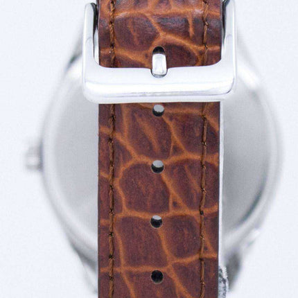 Casio Quartz White Dial Brown Leather Strap MTP-1175E-7BDF MTP-1175E-7B Mens Watch