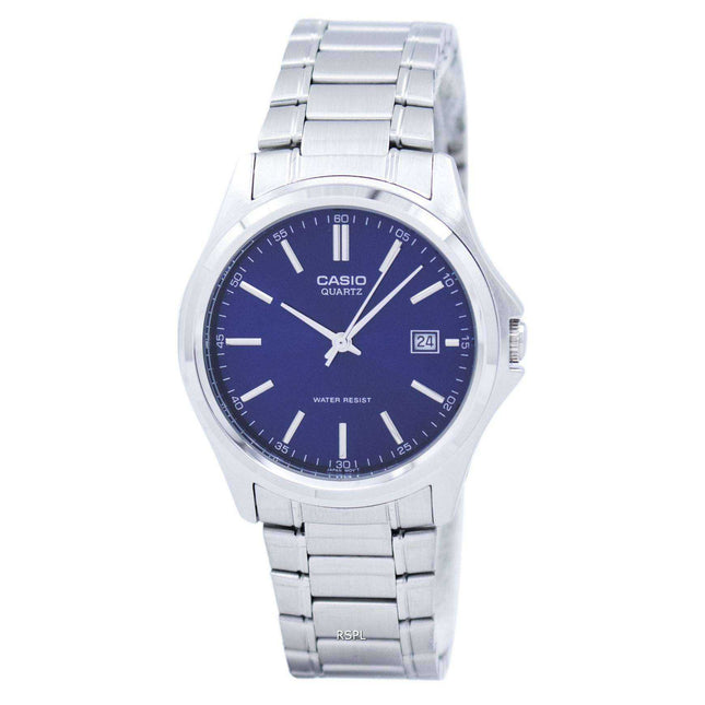 Casio Quartz Analog Stainless Steel Blue Dial MTP-1183A-2ADF MTP-1183A-2A Mens Watch