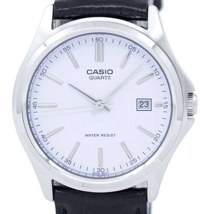 Casio Quartz Analog White Dial Black Leather MTP-1183E-7ADF MTP-1183E-7A Mens Watch