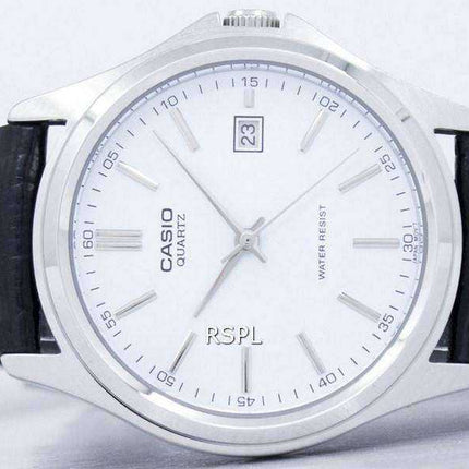 Casio Quartz Analog White Dial Black Leather MTP-1183E-7ADF MTP-1183E-7A Mens Watch