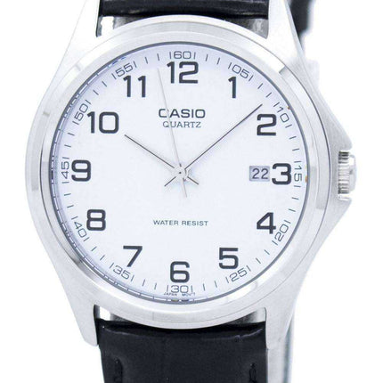 Casio Quartz Analog White Dial Black Leather MTP-1183E-7BDF MTP-1183E-7B Mens Watch