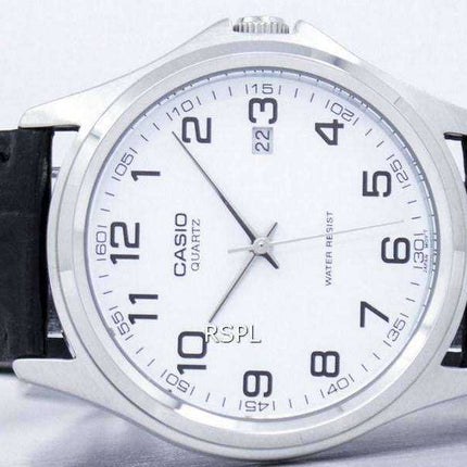 Casio Quartz Analog White Dial Black Leather MTP-1183E-7BDF MTP-1183E-7B Mens Watch