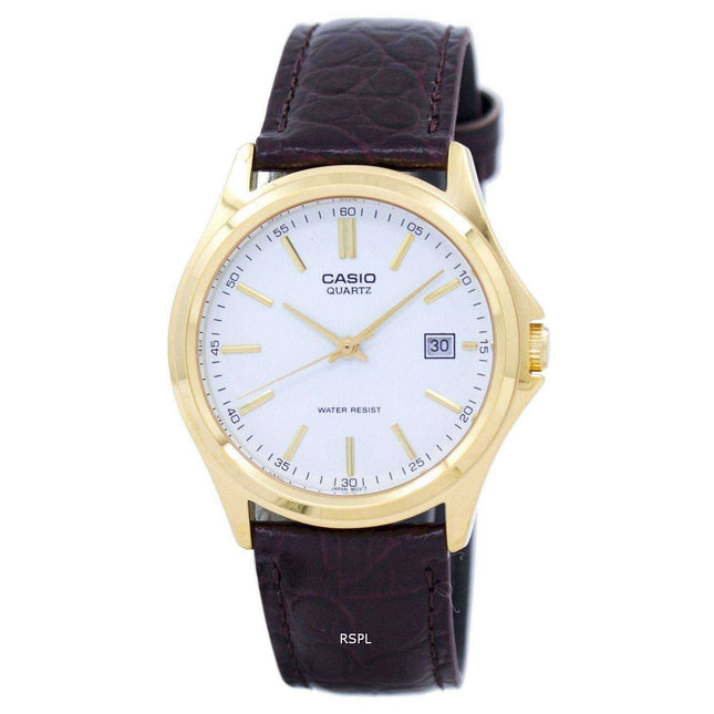 Casio Quartz Analog White Dial Gold Tone MTP-1183Q-7ADF MTP-1183Q-7A Mens Watch
