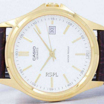 Casio Quartz Analog White Dial Gold Tone MTP-1183Q-7ADF MTP-1183Q-7A Mens Watch