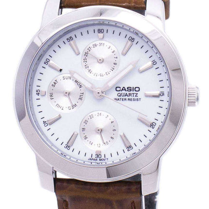 Casio Enticer Quartz Multi Dial Leather Strap MTP-1192E-7ADF MTP-1192E-7A Mens Watch