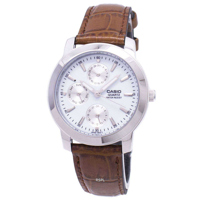 Casio Enticer Quartz Multi Dial Leather Strap MTP-1192E-7ADF MTP-1192E-7A Mens Watch