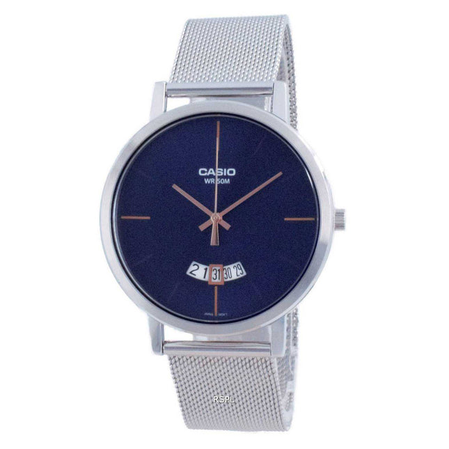 Casio Classic Stainless Steel Mesh Quartz MTP-B100M-2E MTPB100M-2E Men's Watch