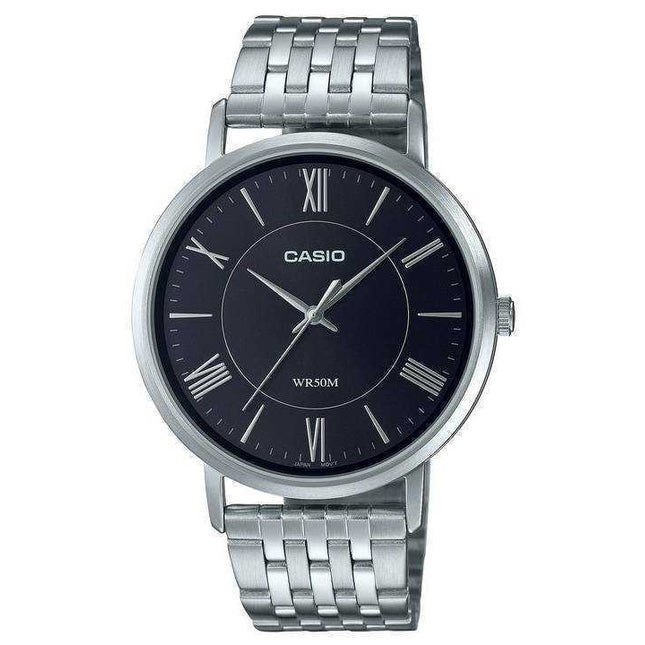 Casio Analog Black Dial Stainless Steel Quartz MTP-B110D-1A MTPB110D-1 Men's Watch