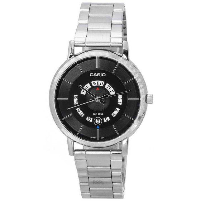 Casio Standard Analog Stainless Steel Black Dial Quartz MTP-B135D-1A MTPB135D-1 Men's Watch