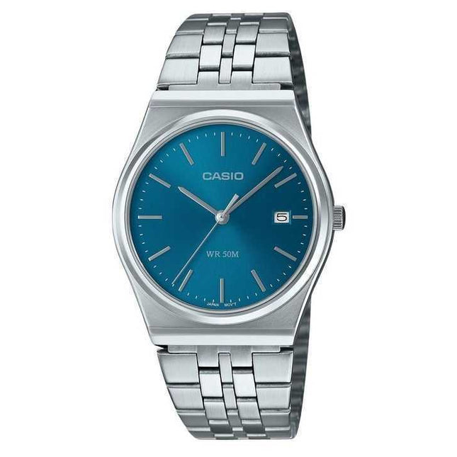 Casio Standard Analog Stainless Steel Blue Dial Quartz MTP-B145D-2A2 Mens Watch