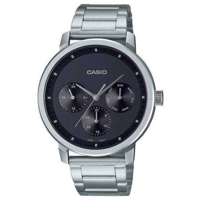 Casio Analog Black Dial Stainless Steel MTP-B305D-1E MTPB305D-1 Men's Watch