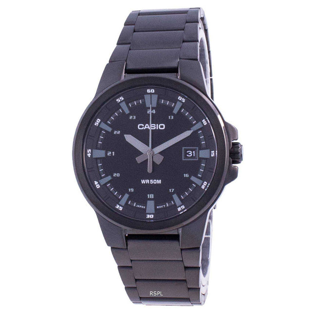 Casio Analog Black Dial Stainless Steel MTP-E173B-1A MTPE173B-1 Mens Watch