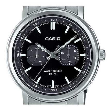 Casio Standard Analog Stainless Steel Black Dial Quartz MTP-E335D-1EV Men's Watch