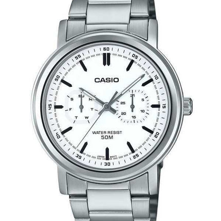 Casio Standard Analog Stainless Steel White Dial Quartz MTP-E335D-7EV Men's Watch