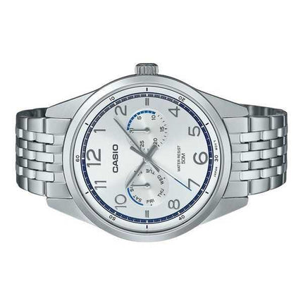 Casio Standard Analog Stainless Steel Silver Dial Quartz MTP-E340D-7AV Men's Watch