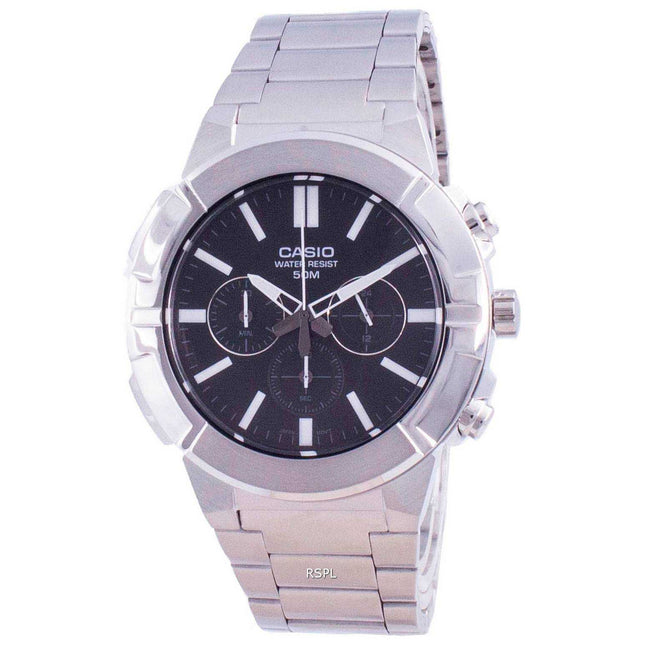 Casio Multi Hands Analog Quartz Chronograph MTP-E500D-1A MTP-E500D-1 Mens Watch