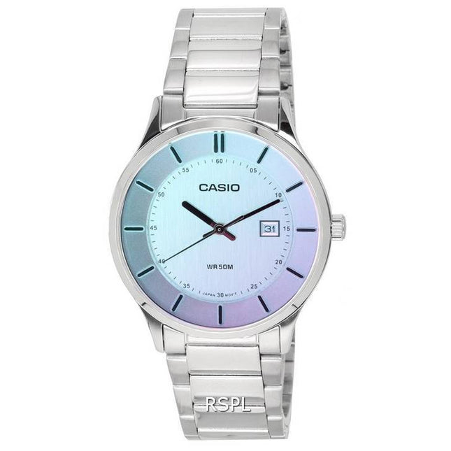 Casio Standard Analog Stainless Steel Multicolor Dial Quartz MTP-E605D-7E MTPE605D-7E Men's Watch