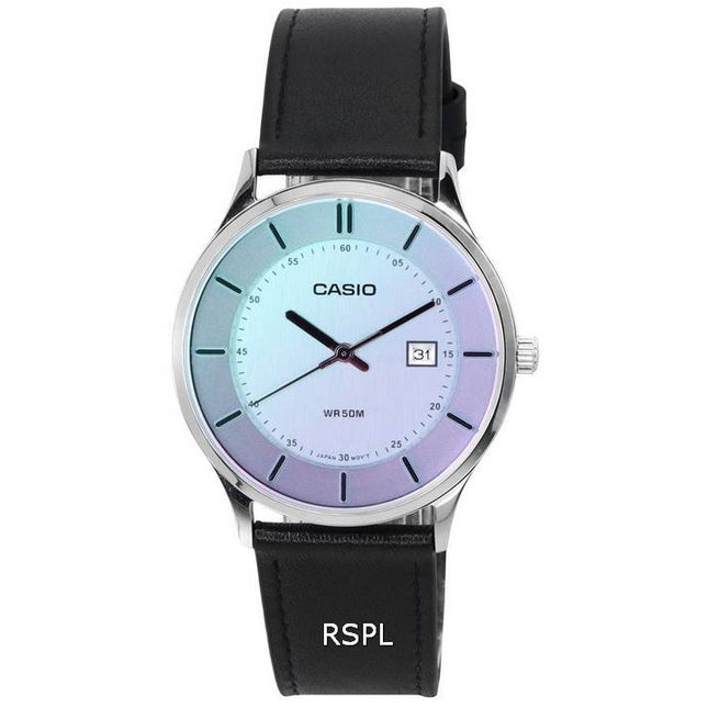 Casio Standard Analog Leather Strap Multicolor Dial Quartz MTP-E605L-7E MTPE605L-7E Men's Watch