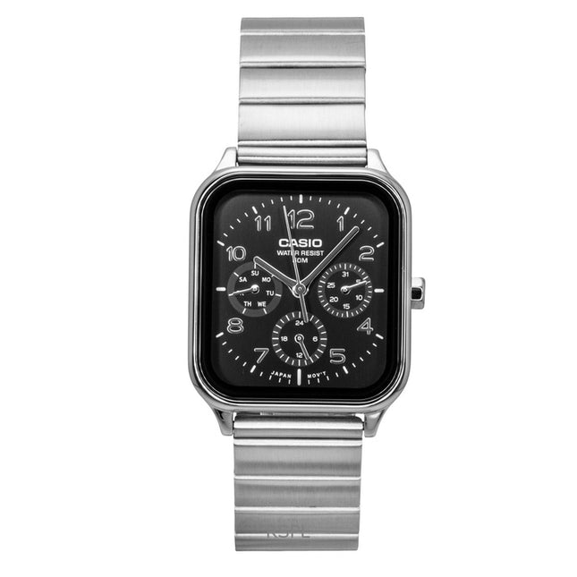 Casio Standard Analog Stainless Steel Black Dial Quartz MTP-M306D-1AV Men's Watch