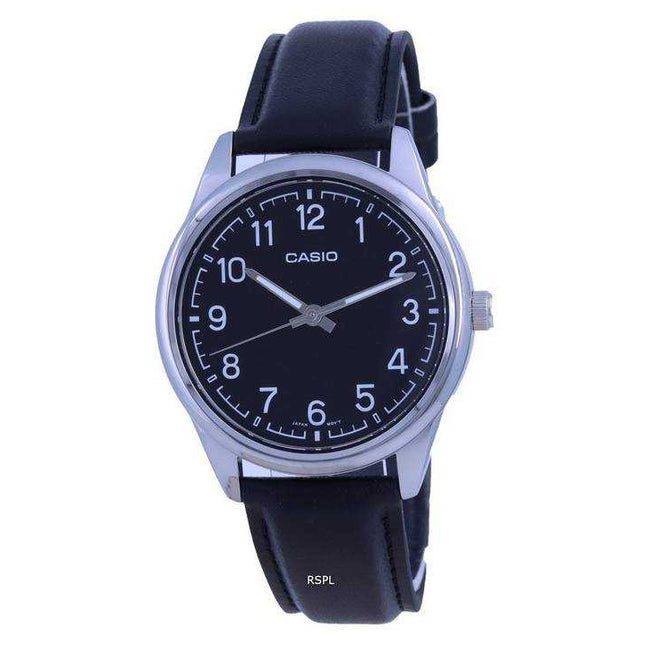 Casio Black Dial Stainless Steel Analog Quartz MTP-V005L-1B4 MTPV005L-1 Mens Watch