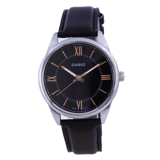 Casio Black Dial Stainless Steel Analog Quartz MTP-V005L-1B5 MTPV005L-1 Mens Watch