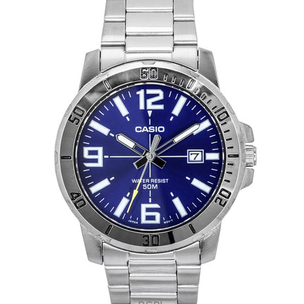 Casio Enticer Analog Stainless Steel Blue Dial Quartz MTP-VD01D-2BV Men's Watch