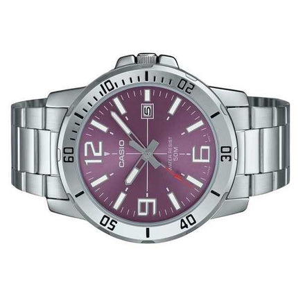 Casio Standard Analog Stainless Steel Purple Dial Quartz MTP-VD01D-6BV Men's Watch