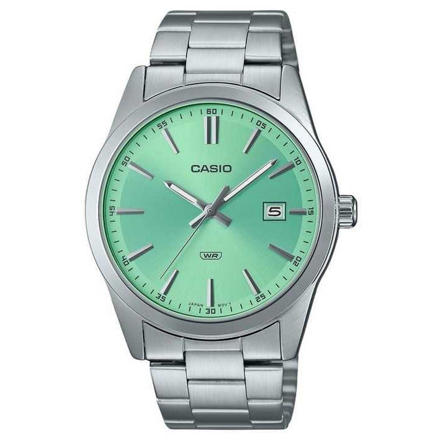 Casio Standard Analog Stainless Steel Mint Green Dial Quartz MTP-VD03D-3A2 Men's Watch