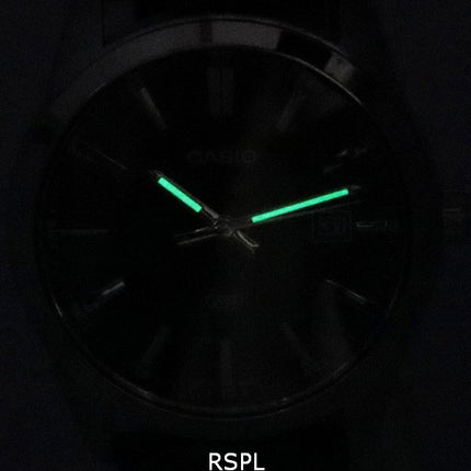 Casio Analog Leather Strap Black Dial Quartz MTP-VD03L-1A MTPVD03L-1 Men's Watch