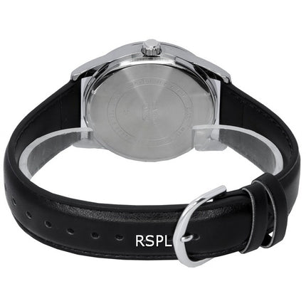 Casio Analog Leather Strap Black Dial Quartz MTP-VD03L-1A MTPVD03L-1 Men's Watch