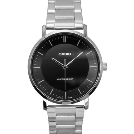 Casio Standard Analog Stainless Steel Black Dial Quartz MTP-VT04D-1E Men's Watch