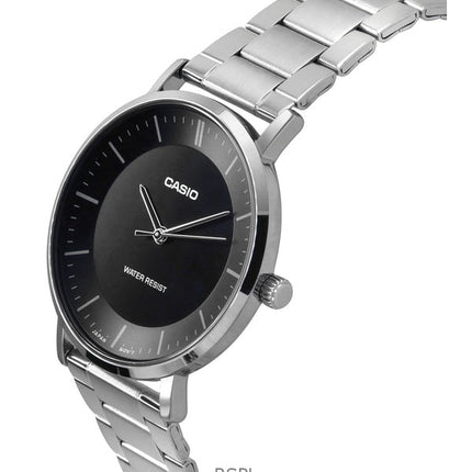 Casio Standard Analog Stainless Steel Black Dial Quartz MTP-VT04D-1E Men's Watch