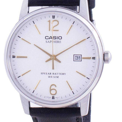 Casio White Dial Leather Strap Quartz MTS-110L-7AV MTS110L-7AV Men's Watch