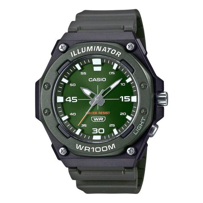 Casio Standard Analog Resin Strap Green Dial Quartz MW-620H-3AV 100M Men's Watch
