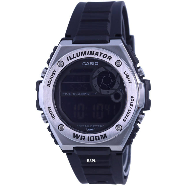 Casio Youth Digital Resin Strap MWD-100H-1B MWD100H-1 100M Mens Watch