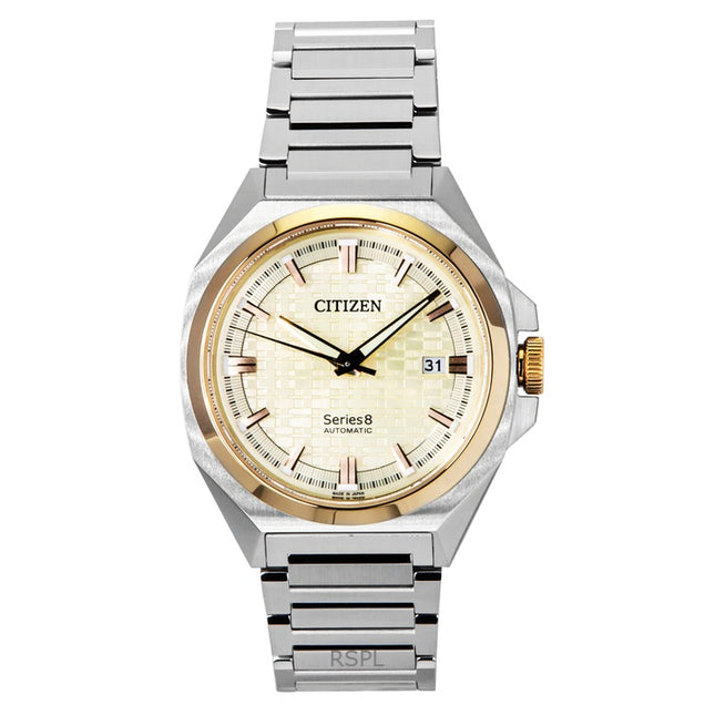 Citizen Series 8 831 Stainless Steel champagne Dial Automatic NB6059-57P 100M Men's Watch