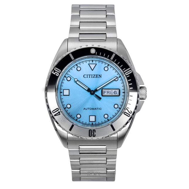Citizen Sport Stainless Steel Light Blue Dial Automatic NH7530-52L 100M Men's Watch